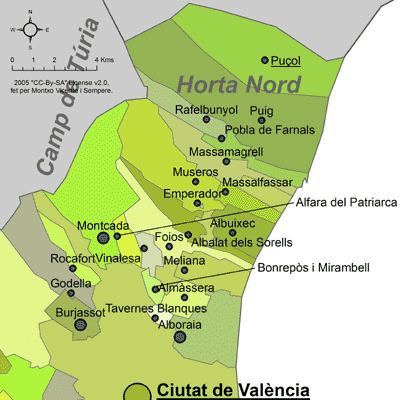mapa para alquilar piso en L'Horta Nord
